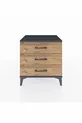Commode Hyperion 3 tiroirs Anthracite-Cèdre