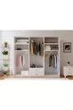 Armoire Ecem à 6 portes avec 2 tiroirs et miroir