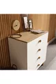 Vento 4-ladenkast met mand - Wit
