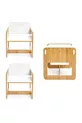 Set di Tavolo e Sedie in Legno Montessori per Attività e Gioco per Bambini 2-4 Anni (1 Tavolo + 2 Sedie)