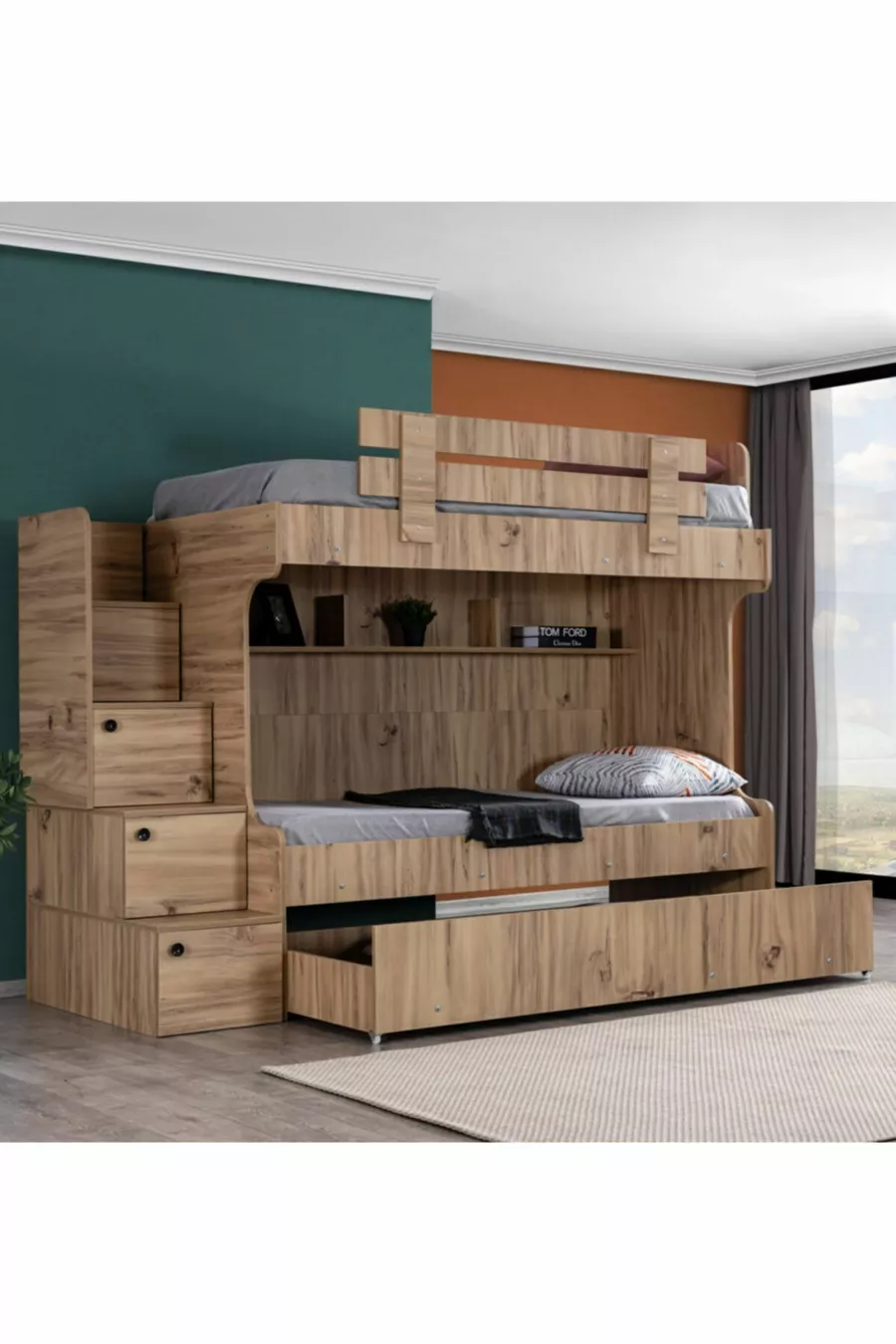 Ranza Viva Bunk Bed with 3 Comfort Mattresses