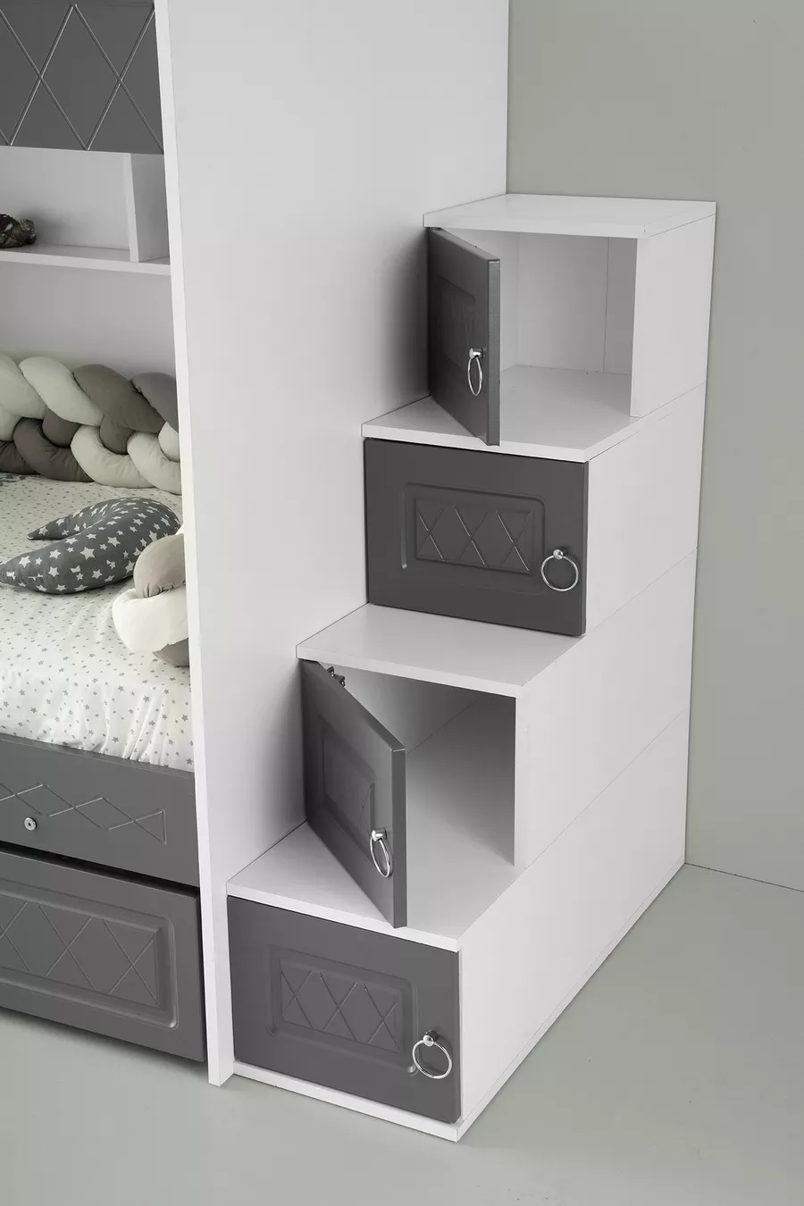 Zümrüt Ranza / Include 2 letti a soppalco con molle in bambù / % MDF