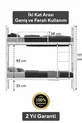 Koza Ranza Lit Superposé Compatible avec Matelas Blanc en Métal Séparable