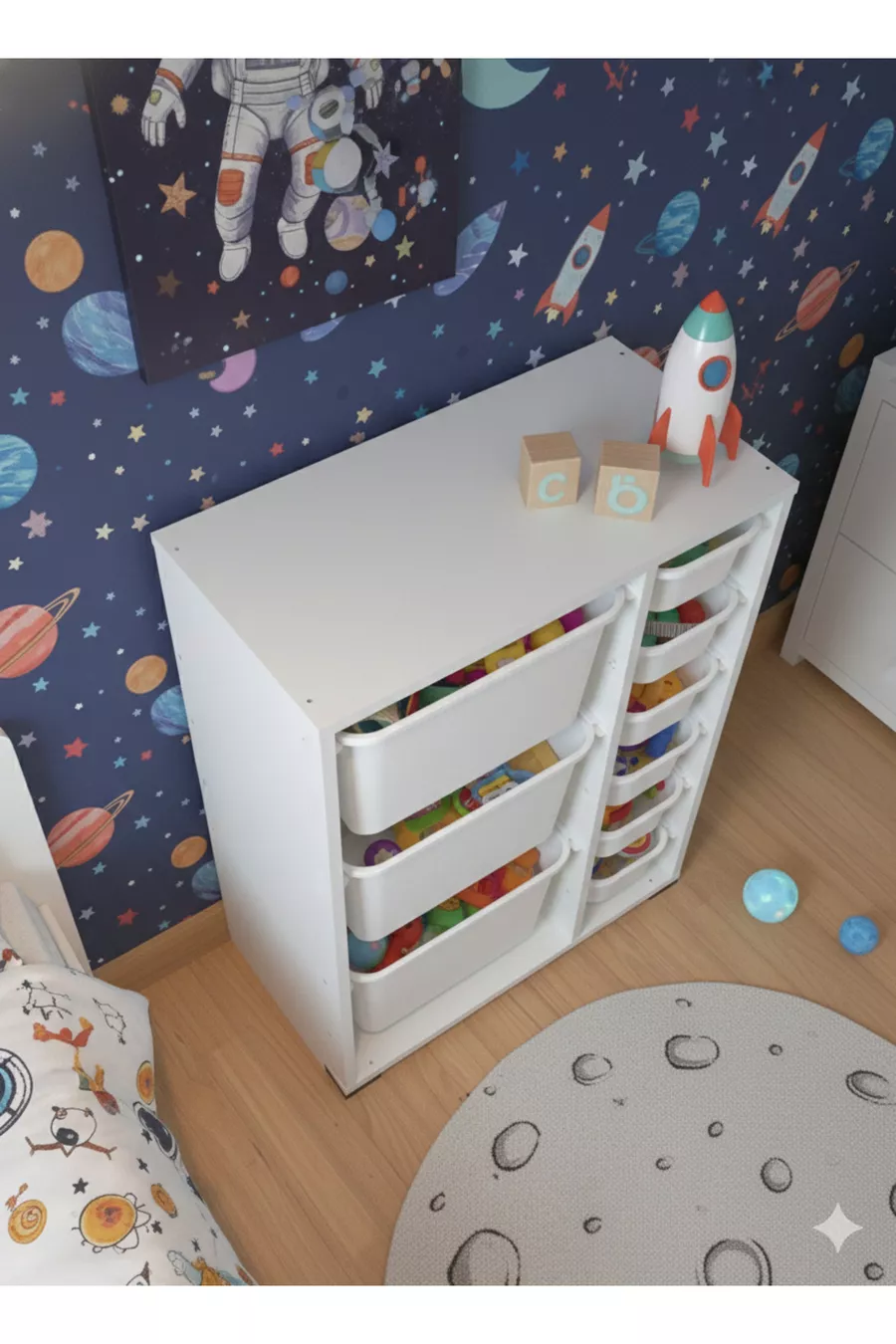 Multifunctionele Speelgoedkast met 9 Lade en Opbergunit – Kinderkamer Organizer MET ETIKETCADEAU