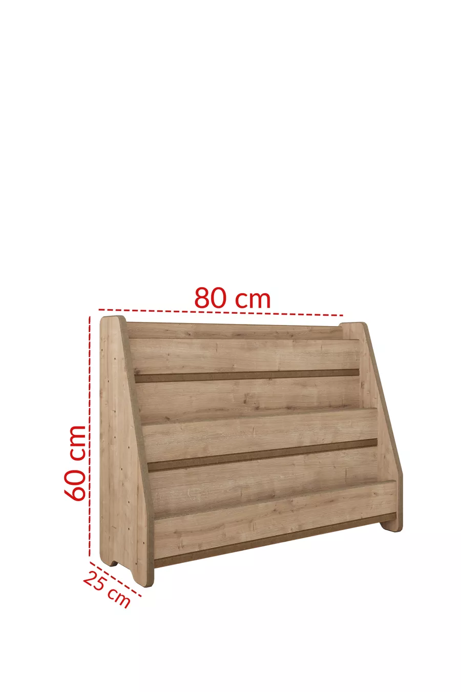 Montessori Mdf Çocuk Kitaplığı - Safir Meşe