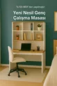 Arion Yeni Nesil Genç Odası Çalışma Masası | % MDF | Ergonomik| Kitaplıklı ve Kapaklı Model
