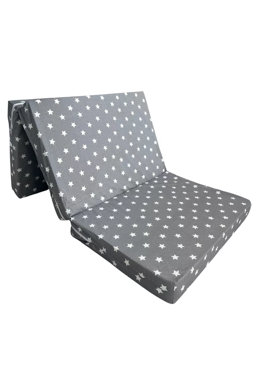 Lit pliant et matelas pliant en mousse pour une personne Cm-GRAND GRIS ÉTOILE