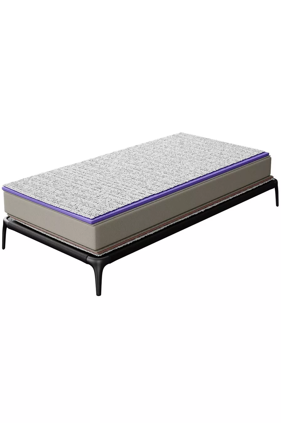 Lit réversible Prestige en tissu tricoté pour une personne