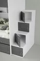 Letto a castello con cassetti Zümrüt, struttura in acciaio, rivestimento in membrana, MDF 100%