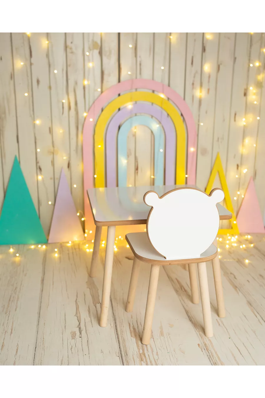 Table d'activités pour enfants - Table d'activités Montessori - Bureau et chaise pour enfants