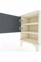 Table de chevet Arges à 2 étagères avec 1 porte, Pierre de lune - Anthracite