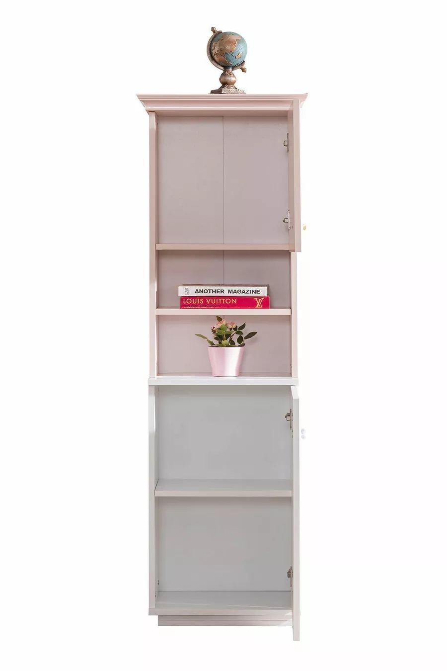 Rosa Jugendzimmer - Dreitüriger Schrank, Bett, Nachttisch, Schreibtisch, Kommode, Bücherregal