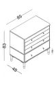 Chambre d'enfant Marin (Armoire 3 portes + * Montessori + Commode)