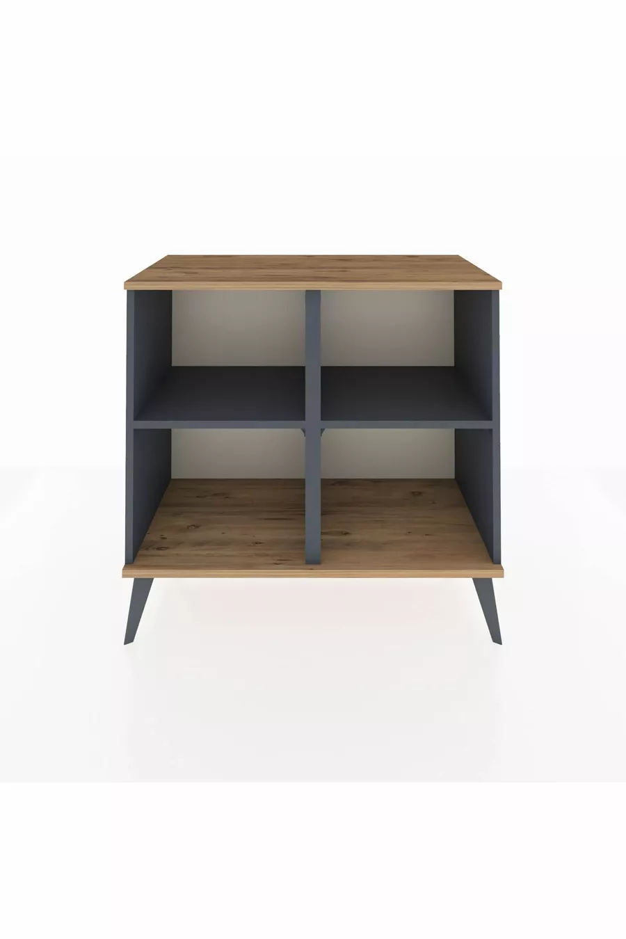 Commode Hyperion 2 étagères Anthracite-Pin/Anthracite