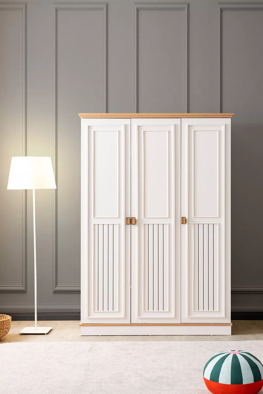 Lits superposés, Ensemble chambre d'enfant Zenit avec lit superposé + armoire à trois portes