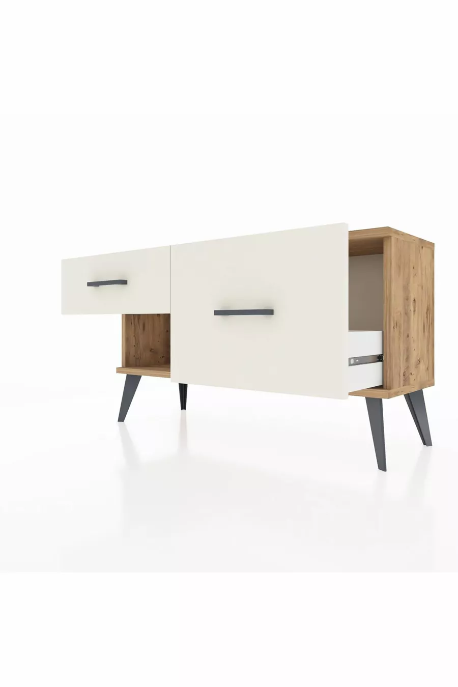 Commode Arges 2 tiroirs Pin-Pin / Pierre de lune