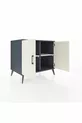 Commode Kronos 2 étagères 2 portes Anthracite-Pierre de lune