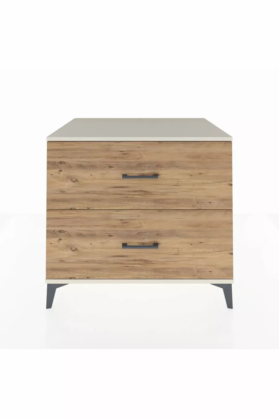 Commode Kronos 2 tiroirs Pierre de lune-Pin