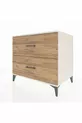 Commode Kronos 2 tiroirs Pierre de lune-Pin
