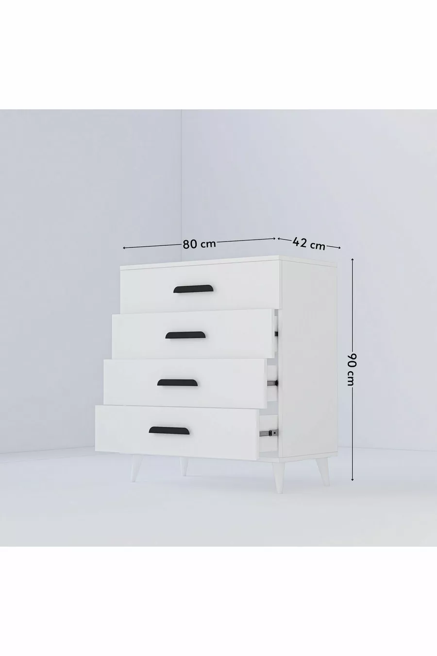 Ensemble de Chambre Jeune İnci (GARDEROBE, CHIFFONNIER, CHEVET)