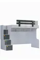 Letto a castello, Letto a castello Metris con scaletta 2 posti - Antracite