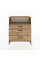 Commode Arges à un seul étagère et 3 tiroirs en pin-pin