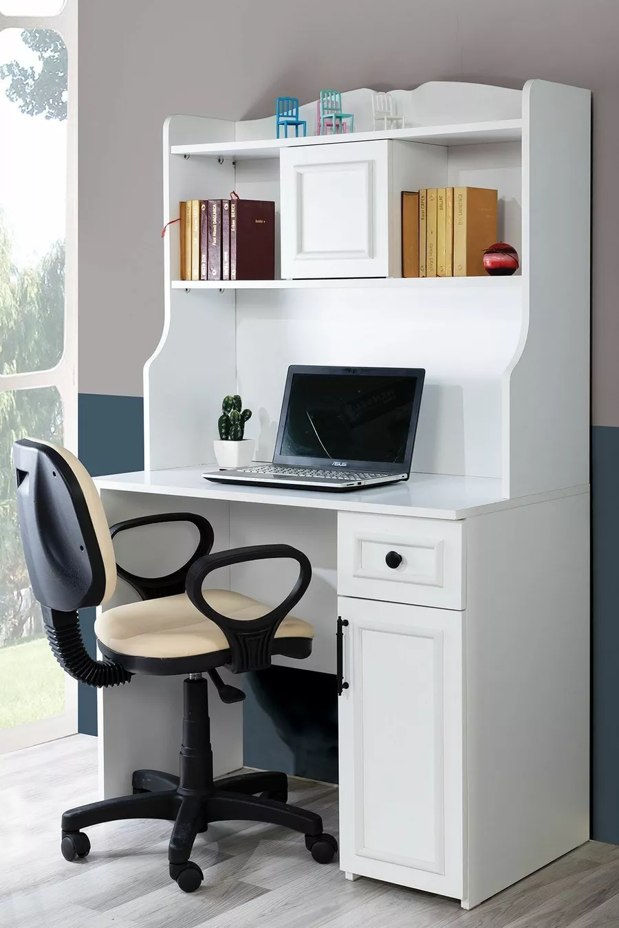 Chambre Melis Genç - Armoire 3 Portes, Lit, Table de Chevet, Bureau