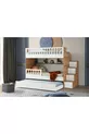 Zümrüt Bunkbed mit Kinderbett, Stahlgestütztes Membranbeschichtung % MDF