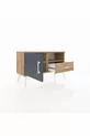 Commode Arges avec 2 étagères, 1 tiroir et 1 porte, Pin-Anthracite/Pin