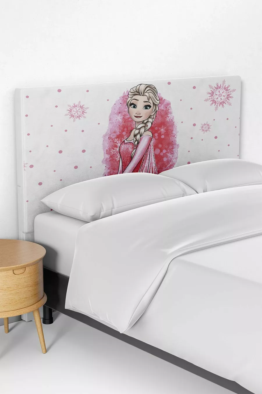 Elsa Patterned Elsa Children's Room Bed Base Headboard Cover