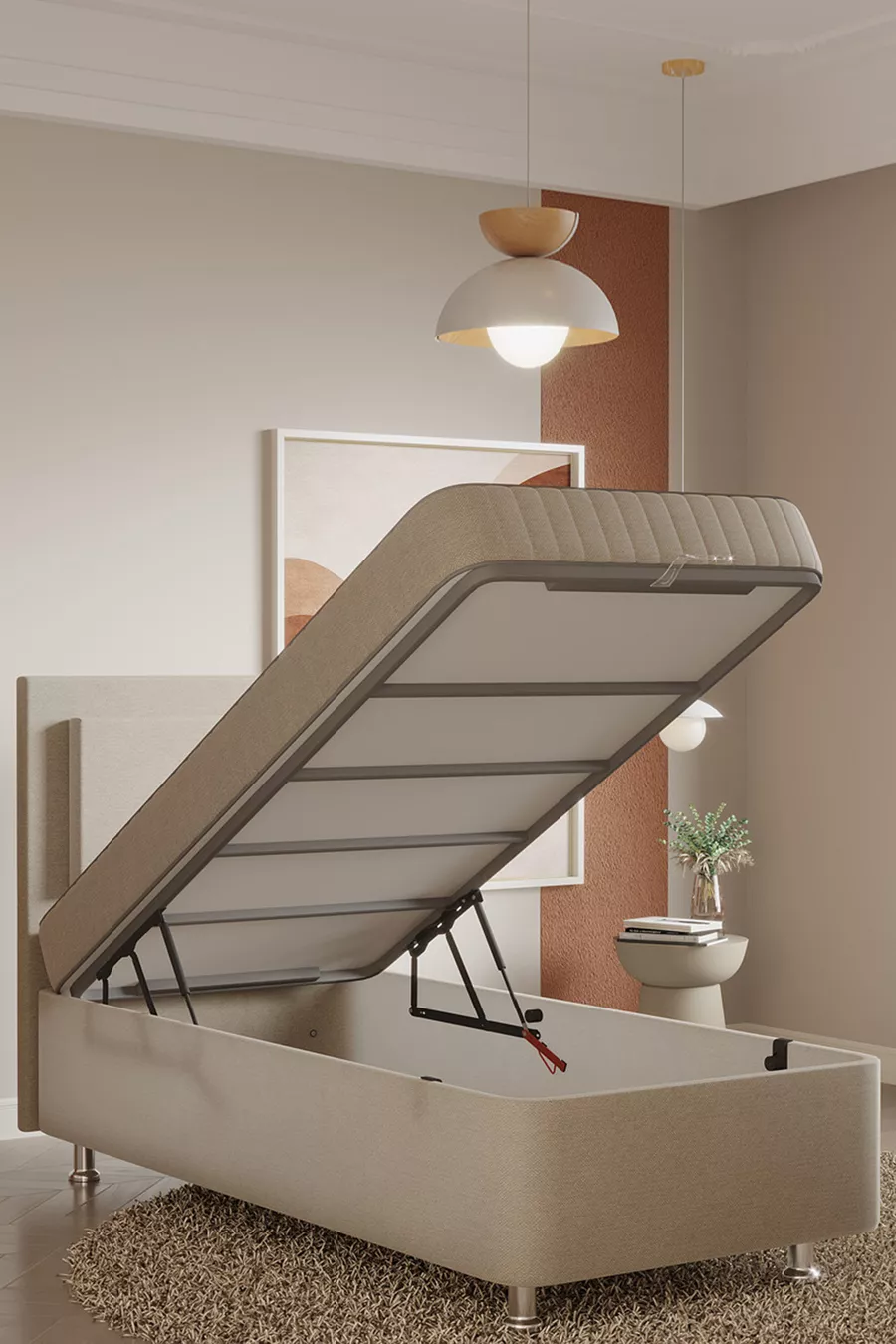 Set de lit simple Odessa cm (sommier, tête de lit, matelas)
