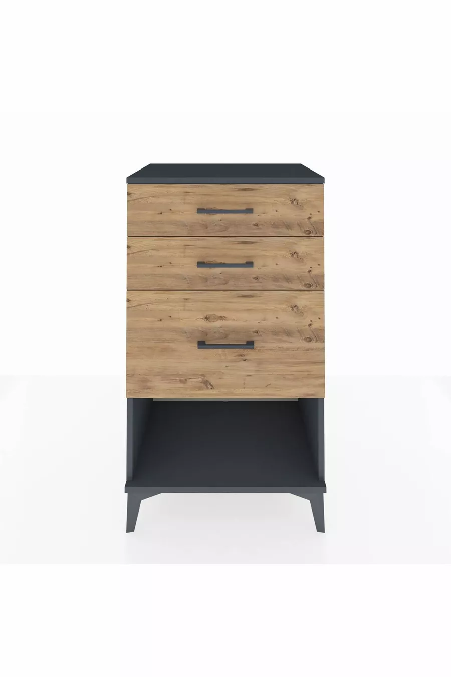 Hyperion Commode 3 Lades Antraciet-Naaldhout