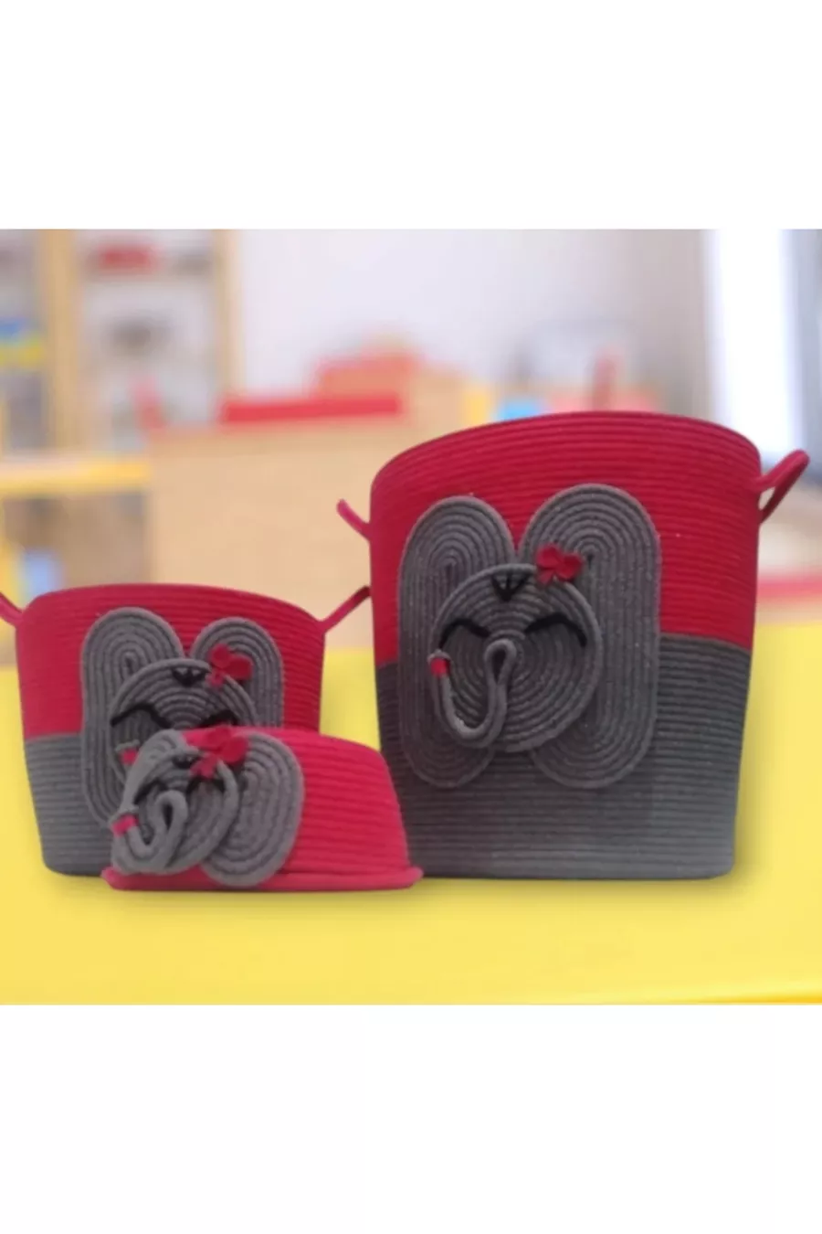 Children's room organizer with an elephant design