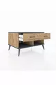 Commode Kronos 2 tiroirs Pin-Anthracite/Pin