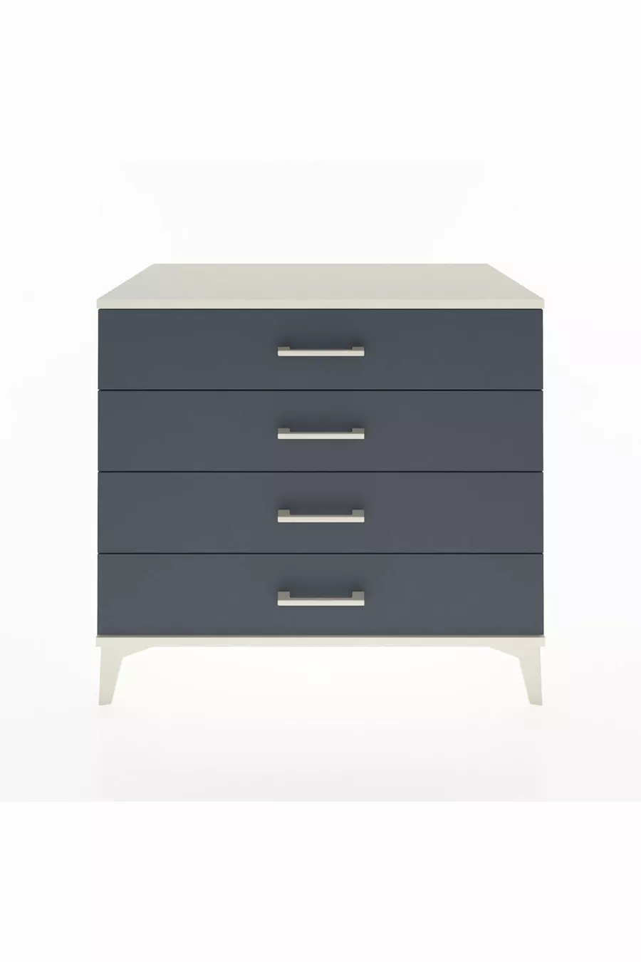 Commode Hyperion 4 tiroirs Pierre de lune-Anthracite