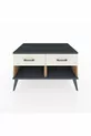 Commode Kronos 2 tiroirs Pin-Anthracite/Pierre de Lune