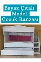 Lit superposé pour enfant en MDF (BLANC - MODÈLE À LATTES)