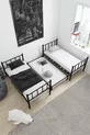 Chambre d'enfant jeune avec lit superposé et lits en métal Zambak