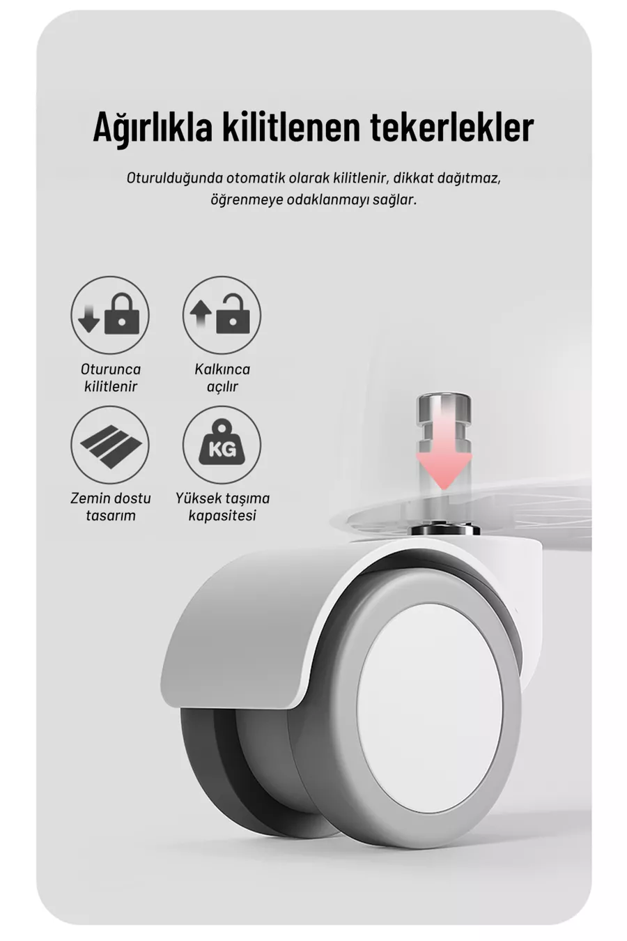 Plus Mobil Çalışma masası Pembe