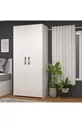 Armoire Retro-9 à 3 étagères et 2 portes avec poignées, blanc