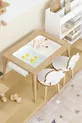 Table d'activité en bois avec 2 chaises, résistante à l'eau pour enfants