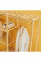 Houten Open Kledingkast met 2 Stangen  cm Multifunctionele Kast, % Massief Dennenhout