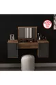 Mercan Makeup Table Wall-Mounted Makeup Table Space-Saving Color Lidya Anthracite