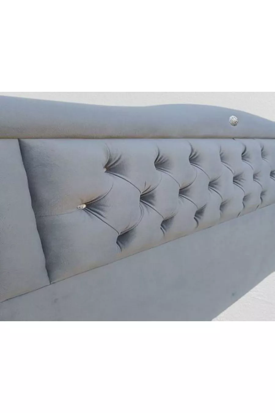 Заголовок DK Двуспальное перьевой наполнитель Антрацитно-серый тканевый стеганый