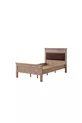 Lits superposés, Ensemble de chambre pour jeunes Polo avec bureau, lit superposé en noyer, armoire à 3 portes, 2 matelas Comfort
