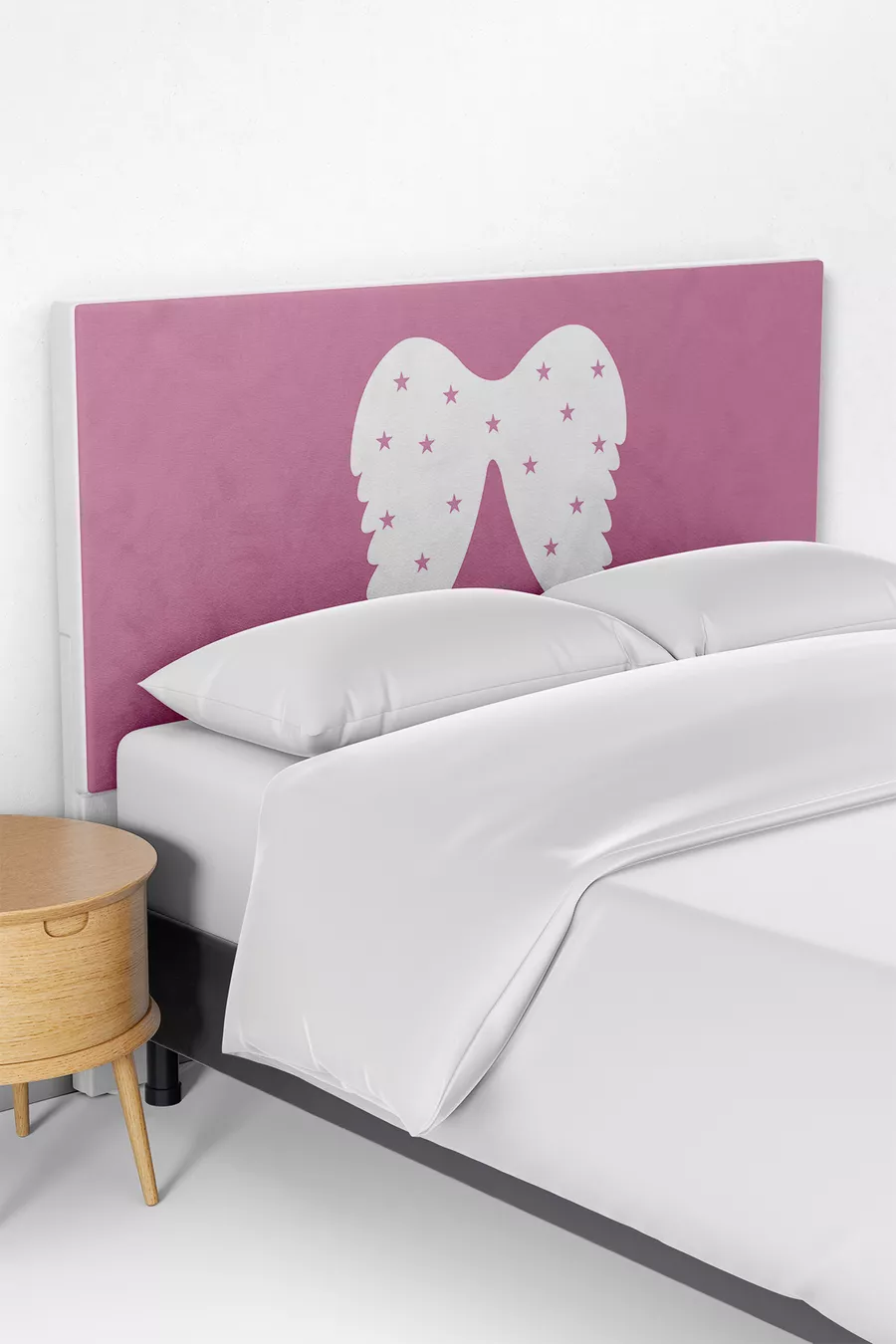 Housse de tête de lit pour lit enfant à ailes d'ange