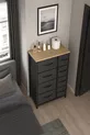 Commode à 8 tiroirs en cuir, organiseur de chambre à coucher avec tiroirs, organiseur de chambre d'enfant avec tiroirs