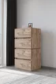 Commode Galata à 4 tiroirs en pin verni, couleur pin, pour chambre à coucher ou chambre de bébé