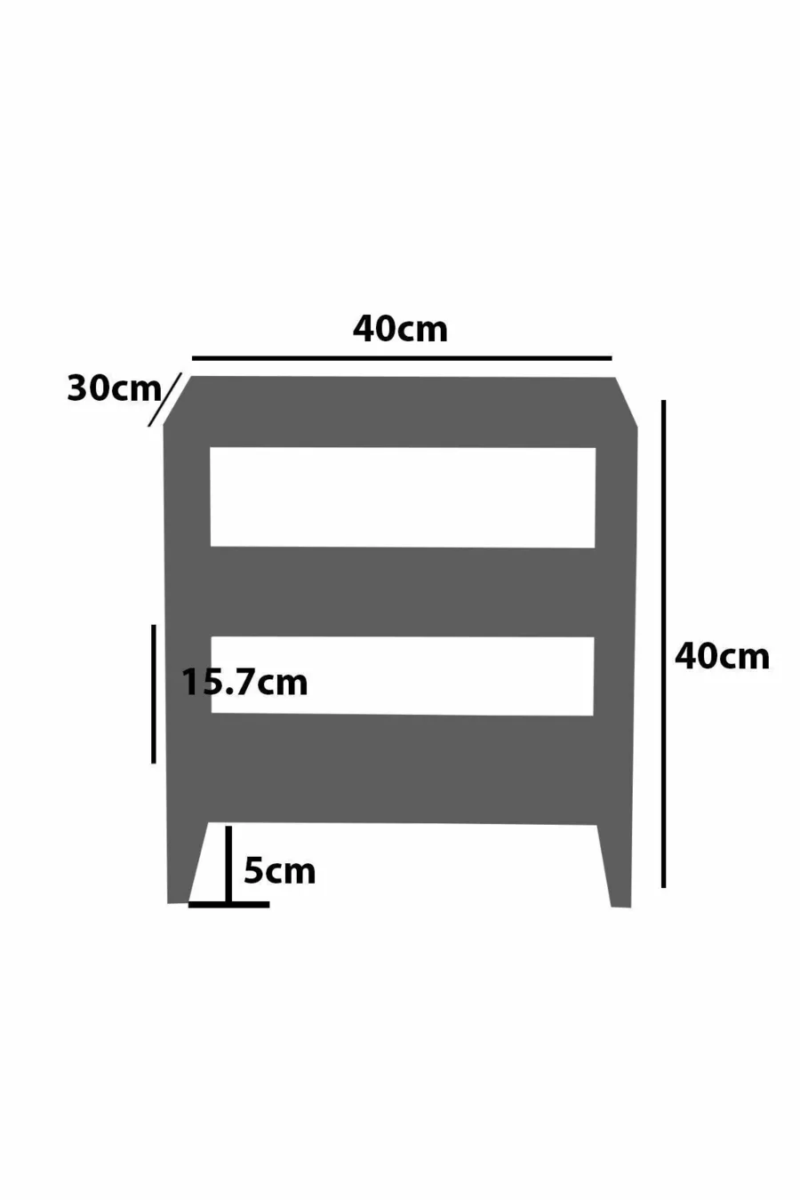 Table de chevet à 2 étagères, table de chevet pour chambre à coucher, table de chevet avec compartiments, table de chevet de chevet