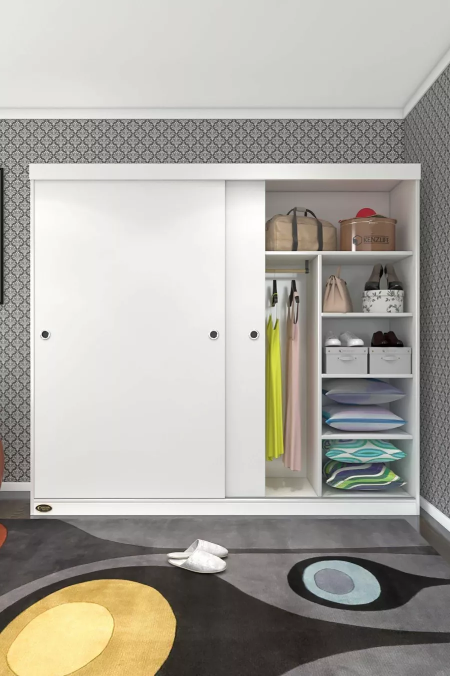 Armoire avec portes coulissantes  Marguerite Byz Armoire